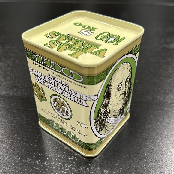 Las Vegas Money Tin Coin Bank - Picture 3 of 8